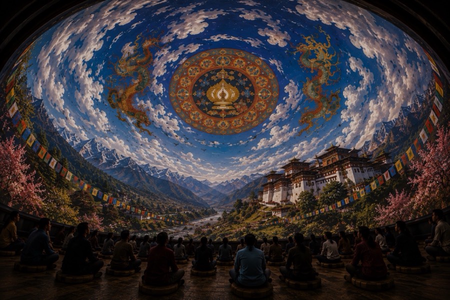 Dome chorten mandala